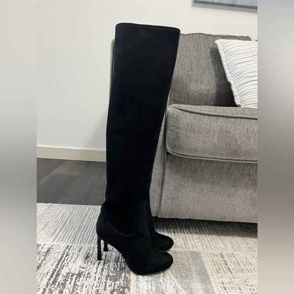 Over the Knee Round Toe Nine West Suede boots size 7. - Picture 3 of 5